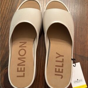 Lemon jelly 41 size 10 NWT Women's Cream Slide Sandals